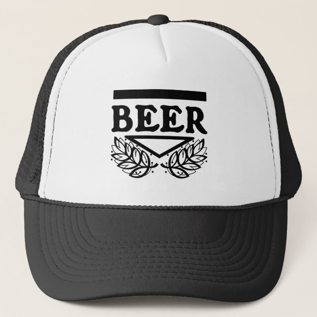 Casquette BIÈRE noire (Devant)