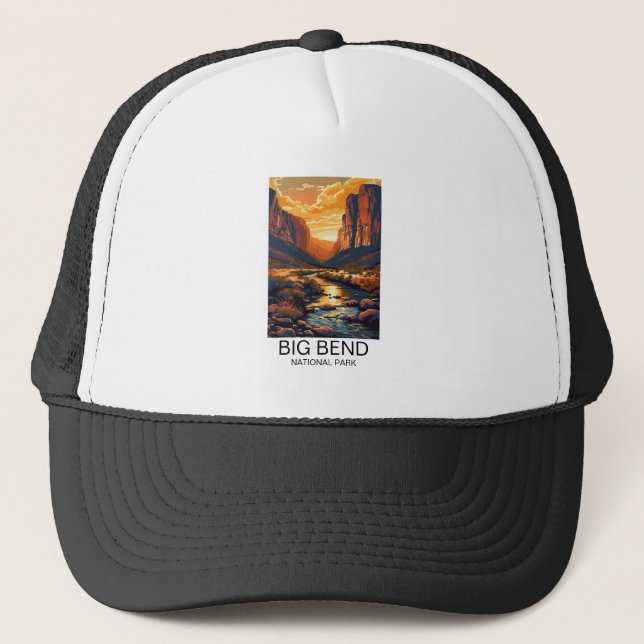 Casquette Big Bend National Park Texas Retro Travel (Devant)