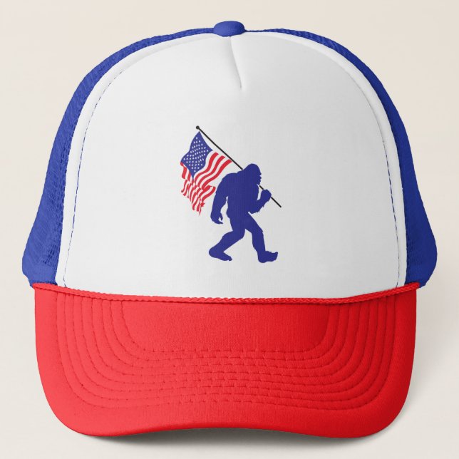 Casquette Bigfoot porte le drapeau américain (Devant)