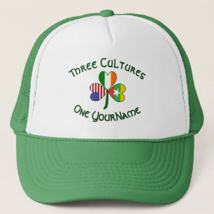 Casquette Birmanie Myanmar Irlande USA Trèfle Personnalisé