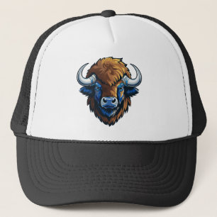 Casquette bison à grandes cornes