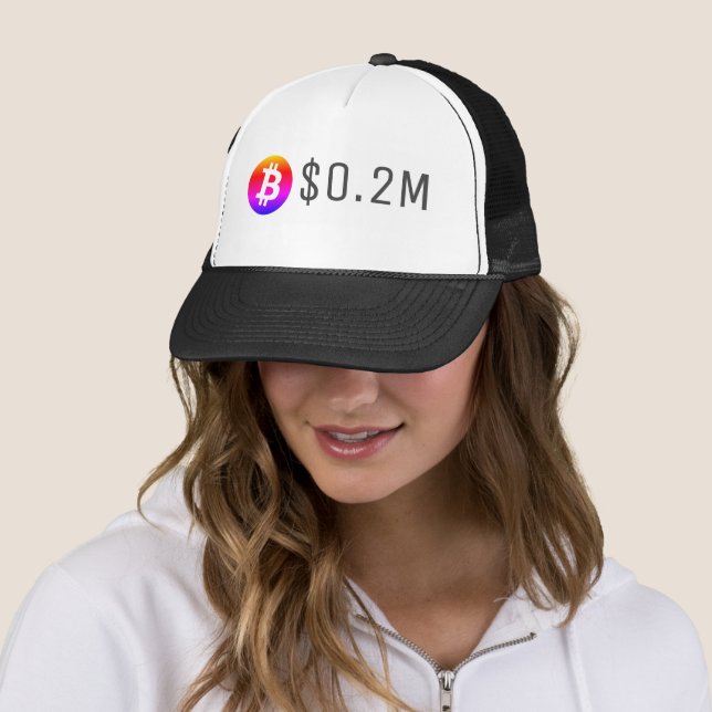 Casquette Bitcoin 0,2 M$ (200 K$) Un Million (En situation)