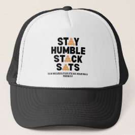 Casquette Bitcoin Investisseur RESTER HUMBLE PILE SATS Crypt