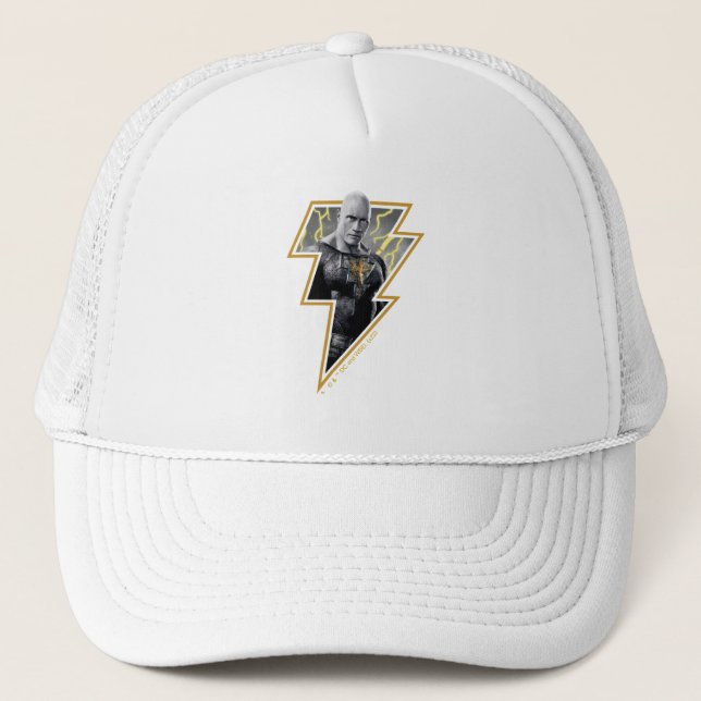 Casquette Black Adam Grey et Gold Lightning Graphic (Devant)
