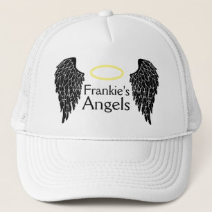 Casquette Black Angel Wings et Gold Halo Trucker Hat