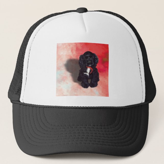 Casquette Black Cocker Spaniel Puppy - Abby (Devant)