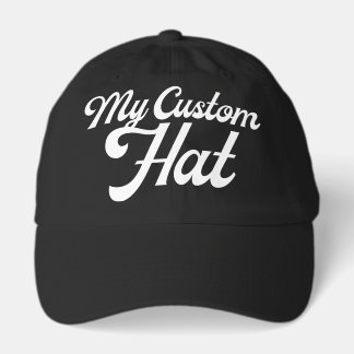 Casquette BLACK Custom Baseball Cap Blank Template (Dad Cap)
