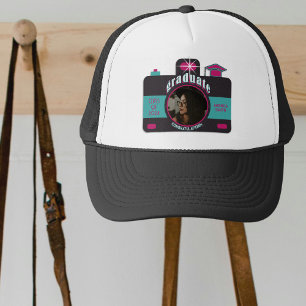 Casquette Black Pink Turquoise Vintage Caméra Art Trendy Gra