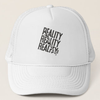 Casquette Black & White Distorted Reality Typography 