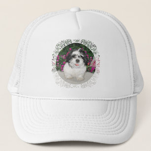 Casquette Black & White Shih Tzu Puppy Rescue Dog