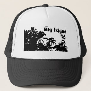 Casquette blanc de palmier de grand d'île noir