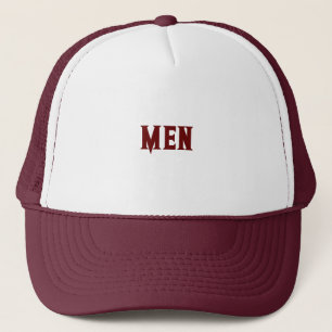 Casquette Blanc et bordeaux TEXTE HOMMES avec des hommes coo
