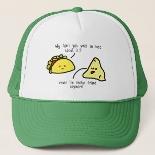 Casquette blanc et vert de camionneur de taco et