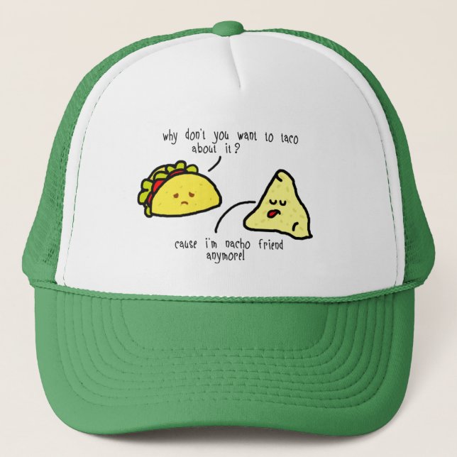 Casquette blanc et vert de camionneur de taco et (Devant)