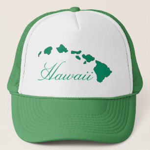 Casquette blanc vert des îles Hawaii