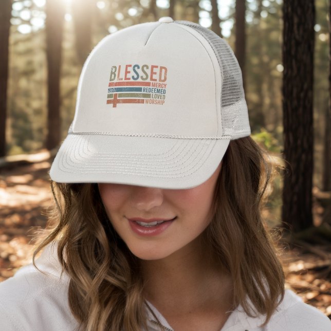 Casquette Blessé Christian Trucker Chapeau (Créateur téléchargé)