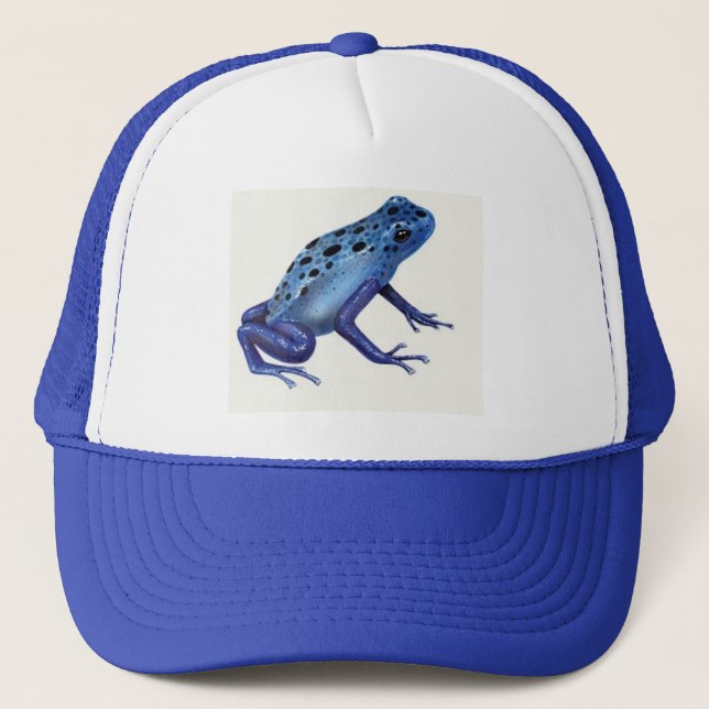 Casquette bleu de grenouille de dard de poison (Devant)