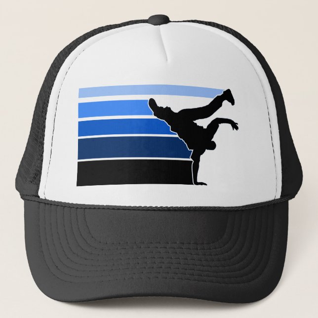 Casquette bleu de noir de gradient de BBOY (Devant)
