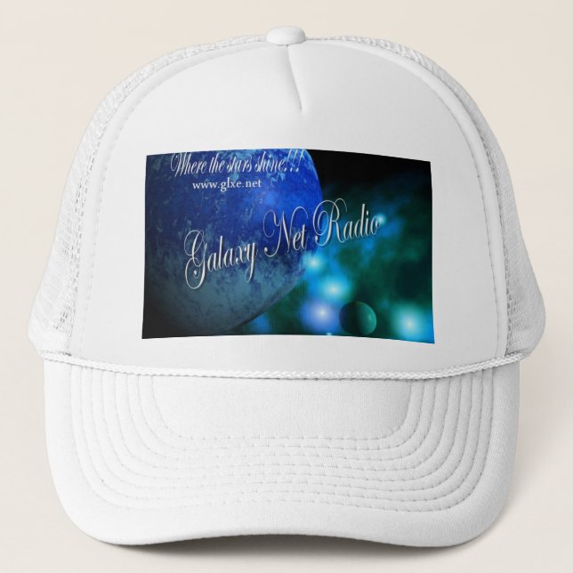 Casquette bleu de radio de filet de galaxie (Devant)