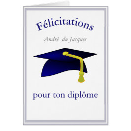casquette bleu d'obtention du diplôme -