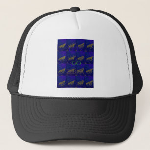 Casquette Bleu français "Let's Go Zebra" Abstrait
