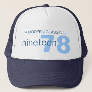 Casquette Bleu moderne classique âge / année de naissance ca