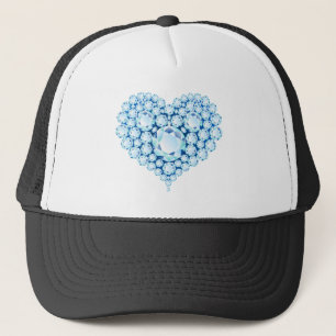 Casquette Bleu Sapphire Gems Coeur