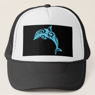 Casquette Bleu tribal de tatouage de dauphin maori - idée d