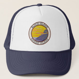Casquette Block Island Rhode Island Travel Art Vintage