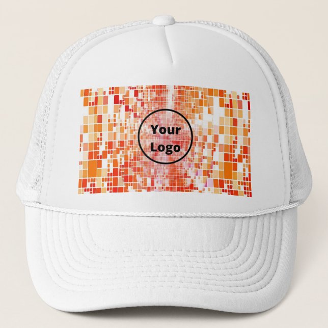Casquette Blocs de tourbillon orange personnalisés (Devant)