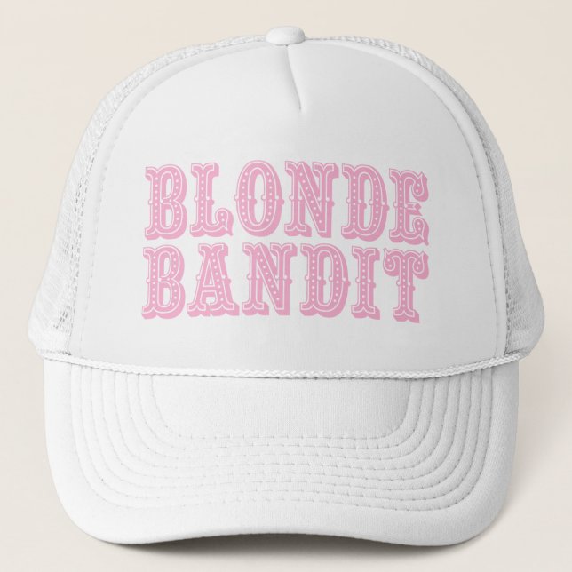 Casquette Blonde Bandit Cowgirl Barrel Racing Trucker Hat (Devant)