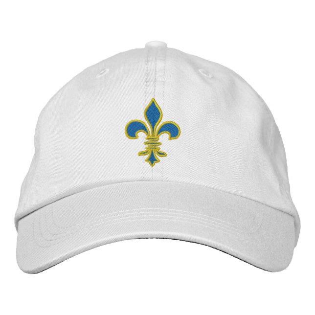 Casquette Blue and Gold Fleur De Lis (Devant)
