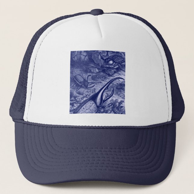 Casquette Blue Beetles Vintage Nature Imprimer (Devant)