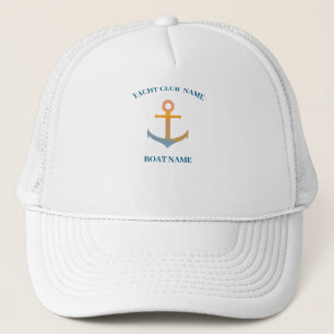 Casquette Blue Nautical Ancre yacht club bateau marina