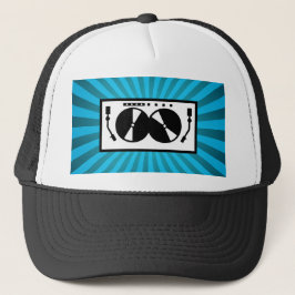 Casquette Blue Sunburst DJ Tourne-disque Musique Baseball