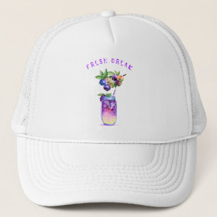 Casquette Blueberry Juice Cool Boire Fruits Trucker Chapeau