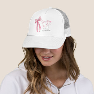 Casquette Blush Pink Bow Elle noue le noeud Bachelorette