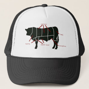 Casquette Boeuf Boucher Carte - Boeuf délicieux et savoureu
