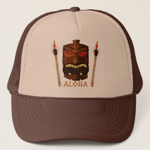 Casquette Bois Tiki Aloha Retro Hawaiian été personnalisé