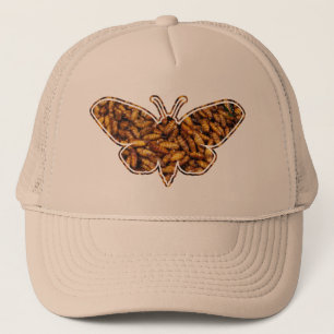 Casquette Bombyx Mori Silk Moth Cycle de vie Silhouette