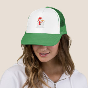 Casquette Bonhomme de neige heureux avec un chapeau de Père