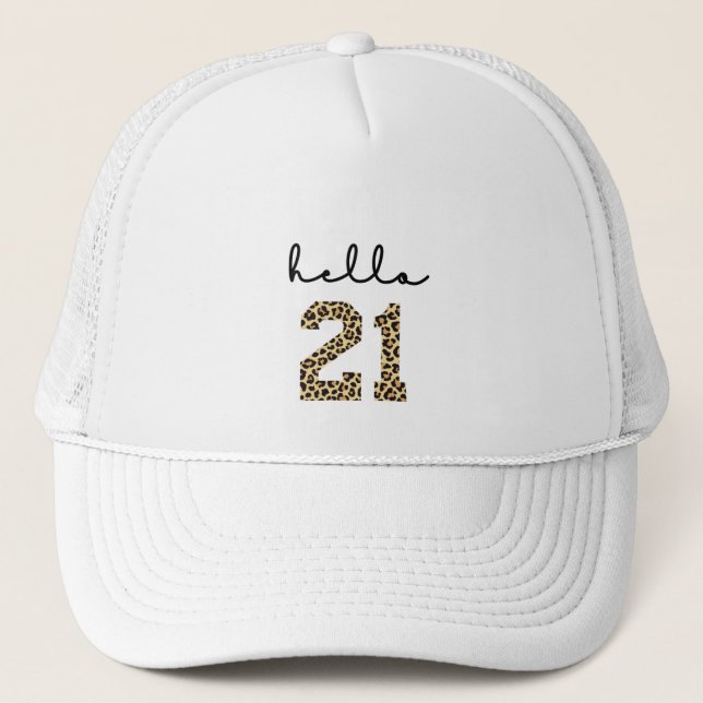 Casquette Bonjour 21 | Mignons 21e anniversaire imprimé guép (Devant)