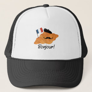 Casquette Bonjour Croissant Français - France Drôle Nourritu