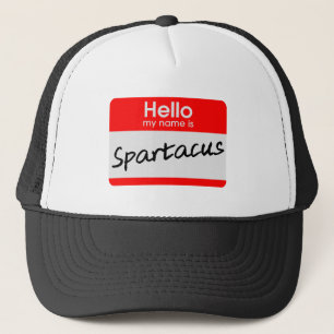 Casquette Bonjour Je M'Appelle Spartacus Étiquette De Nom Ca