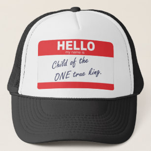 Casquette bonjour mon nom est enfant de l'un roi vrai