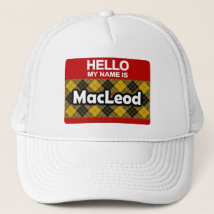 Casquette Bonjour Mon nom est MacLeod Scottish Clan Tartan