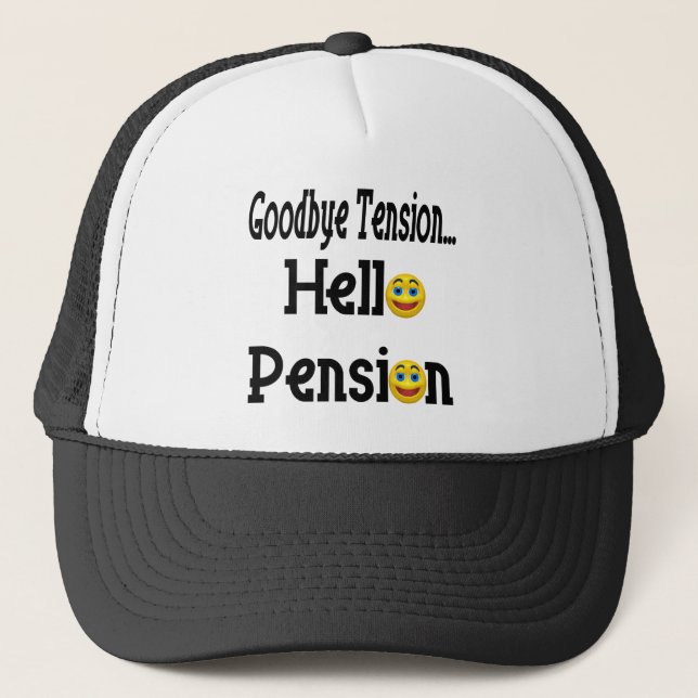 Casquette Bonjour pension de retraite (Devant)