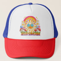 Bonjour Sunshine Retro Hippie Summer Rainbow Desig