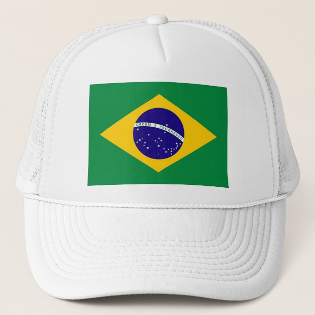 Casquette Bonnet avec estampe du drapeau du Brésil (Devant)