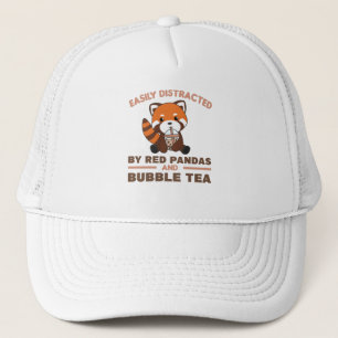 Casquette Boule Thé Rouge Panda Chocolat Animaux mignons Bob